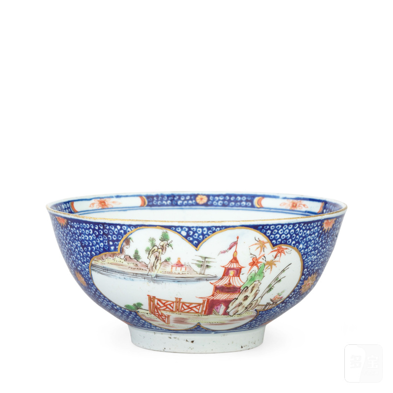 A important documentary Vauxhall bowl, dated 1757 - 图7